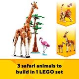 LEGO Creator 31150 3in1 Animali del Safari, Giocattolo Trasformabile da Giraffa in 2 Gazzelle o Leone , Giochi per Bambini 9+, Giochi di costruzione Giocattolo Trasformabile da Giraffa in 2 Gazzelle o Leone , Giochi per Bambini 9+, Set da costruzione, 9 anno/i, Plastica, 780 pz, 1 kg