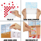 MGA Entertainment Spaces Starter Pack- Pizza, Bricolage Miniverse Spaces Starter Pack- Pizza, Cafe, 8 anno/i, Multicolore, Plastica