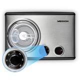 Medion LIFE Gelatiera MD 18387 Nero/in acciaio inox