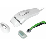 Procter & Gamble Silk-expert Pro Epilatore Luce Pulsata Silk·expert Pro 5, Epilazione A Casa Tua, Con Custodia, Rasoio Uomo Gillette, 2 Testine, PL5145, Rimozione dei capelli bianco/Argento, Epilazione A Casa Tua, Con Custodia, Rasoio Uomo Gillette, 2 Testine, PL5145, Luce pulsata intensa (IPL), Bianco, AC