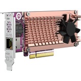 QNAP QM2 CARD scheda di interfaccia e adattatore Interno PCIe M.2, PCIe, A basso profilo, PCI 3.0, RJ-45, Argento
