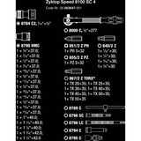 Wera 8100 SC 4 Set di cricchetto Zyklop Speed, in pollici, 1/2", Set di strumenti Nero/Verde