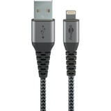 goobay cavo adattatore USB 2.0, connettore USB-A > connettore Lightning grigio/Argento