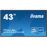 iiyama LH4342UHS-B3 visualizzatore di messaggi Pannello piatto per segnaletica digitale 108 cm (42.5") IPS 500 cd/m² 4K Ultra HD Nero Processore integrato Android 8.0 18/7 Nero, Pannello piatto per segnaletica digitale, 108 cm (42.5"), IPS, 3840 x 2160 Pixel, 18/7