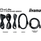 iiyama ProLite TF1734MC-B8X, Monitor LED Nero (opaco)