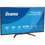 iiyama X4373UHSU-B2, Monitor LED Nero (opaco)