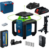 Bosch Rotating Laser GRL18V-4-34CVG (0 601 061 H02), Laser rotante verde, Kit