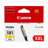 Canon Cartuccia d'inchiostro giallo a resa elevata CLI-581XXL Giallo, Inchiostro colorato, 11,7 ml, 1 pz, 322 pagine, Confezione singola