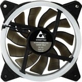 Chieftec AF-12RGB sistema di raffreddamento per computer Ventilatore 12 cm Nero 1 pz Nero/Bianco, Ventilatore, 12 cm, 1200 Giri/min, Nero