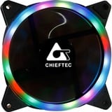 Chieftec AF-12RGB sistema di raffreddamento per computer Ventilatore 12 cm Nero 1 pz, Ventola Nero/Bianco, Ventilatore, 12 cm, 1200 Giri/min, Nero