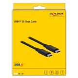 DeLOCK 86980 cavo USB 2 m USB4 Gen 2x2 USB C Nero Nero, 2 m, USB C, USB C, USB4 Gen 2x2, 20000 Mbit/s, Nero