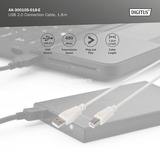 Digitus Cavo di collegamento USB 2.0 USB-A (spina) > USB-B (spina) beige