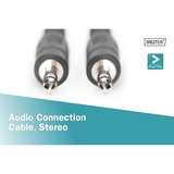 Digitus Cavo di collegamento audio 3,5 mm jack, stereo Nero