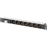 Digitus Multipresa 19" PDU con profilo in alluminio, 7 vie, Ciabatta Nero/alluminio