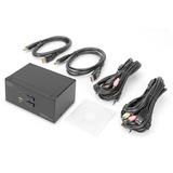 Digitus Switch KVM DisplayPort 2x 1 Nero
