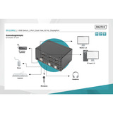 Digitus Switch KVM DisplayPort 2x 1 Nero