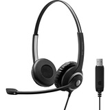 EPOS | Sennheiser | SENNHEISER IMPACT SC 260 USB Auricolare Cablato A Padiglione Ufficio USB tipo A Nero Nero, Cablato, 50 - 18000 Hz, Ufficio, 89 g, Auricolare, Nero