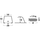 High Peak Rapid Beach 80, 10139, Tenda argento/grigio