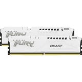 Kingston FURY FURY Beast 64 GB 5200 MT/s DDR5 CL40 DIMM (Kit da 2) White XMP, Memoria bianco, 64 GB, 2 x 32 GB, DDR5, 288-pin DIMM