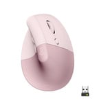 Logitech Lift Mouse Ergonomico Verticale, Senza Fili, Ricevitore Bluetooth o Logi Bolt USB, Clic Silenziosi, 4 Tasti, Compatibile con Windows / macOS / iPadOS, Laptop, PC. Rosa rosa, Senza Fili, Ricevitore Bluetooth o Logi Bolt USB, Clic Silenziosi, 4 Tasti, Compatibile con Windows / macOS / iPadOS, Laptop, PC. Rosa, Mano destra, Design verticale, Ottico, RF senza fili + Bluetooth, 4000 DPI, Rosa