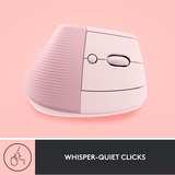 Logitech Lift Mouse Ergonomico Verticale, Senza Fili, Ricevitore Bluetooth o Logi Bolt USB, Clic Silenziosi, 4 Tasti, Compatibile con Windows / macOS / iPadOS, Laptop, PC. Rosa rosa, Senza Fili, Ricevitore Bluetooth o Logi Bolt USB, Clic Silenziosi, 4 Tasti, Compatibile con Windows / macOS / iPadOS, Laptop, PC. Rosa, Mano destra, Design verticale, Ottico, RF senza fili + Bluetooth, 4000 DPI, Rosa