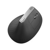 Logitech MX Vertical mouse Mano destra RF senza fili + Bluetooth Ottico 4000 DPI Nero/Argento, Mano destra, Ottico, RF senza fili + Bluetooth, 4000 DPI, Grafite