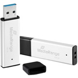 MediaRange High Performance 128 GB, Chiavetta USB argento/Nero
