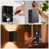 Philips Hue Lampada a parete da esterno Resonate, Luce LED Nero, Philips Hue White and Color ambiance Lampada a parete da esterno Resonate, Illuminazione da parete da esterno, Bluetooth, Nero, LED, Metallo, Lampadina/e non sostituibile/i