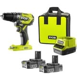 Ryobi ONE+ Trapano avvitatore a percussione a batteria R18PD5-220S, 18Volt, Cordless verde/Nero