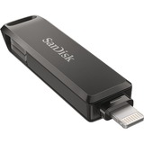 SanDisk iXpand unità flash USB 256 GB USB Type-C / Lightning 3.2 Gen 1 (3.1 Gen 1) Nero Nero, 256 GB, USB Type-C / Lightning, 3.2 Gen 1 (3.1 Gen 1), Girevole, Protezione della password, Nero