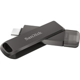 SanDisk iXpand unità flash USB 256 GB USB Type-C / Lightning 3.2 Gen 1 (3.1 Gen 1) Nero Nero, 256 GB, USB Type-C / Lightning, 3.2 Gen 1 (3.1 Gen 1), Girevole, Protezione della password, Nero