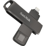 SanDisk iXpand unità flash USB 256 GB USB Type-C / Lightning 3.2 Gen 1 (3.1 Gen 1) Nero Nero, 256 GB, USB Type-C / Lightning, 3.2 Gen 1 (3.1 Gen 1), Girevole, Protezione della password, Nero