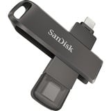SanDisk iXpand unità flash USB 256 GB USB Type-C / Lightning 3.2 Gen 1 (3.1 Gen 1) Nero, Chiavetta USB Nero, 256 GB, USB Type-C / Lightning, 3.2 Gen 1 (3.1 Gen 1), Girevole, Protezione della password, Nero