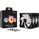 be quiet! LIGHT WINGS LX 120mm PWM 3-Pack Black Case per computer Ventilatore 12 cm Nero 3 pz, Ventola Nero, Ventilatore, 12 cm, 1600 Giri/min, 87,5 m³/h, Nero