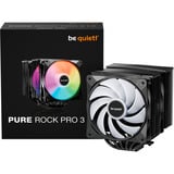 be quiet! Pure Rock Pro 3 LX Black Processore Raffreddatore d'aria 12 cm Nero 1 pz, raffreddamento CPU  Nero, Raffreddatore d'aria, 12 cm, 2000 Giri/min, 105,1 m³/h, Nero