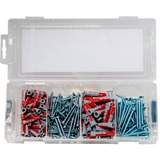 fischer Mini-FixTainer-DUOPOWER, scatola promozionale "Klopp Signature", Tassello grigio chiaro/Rosso