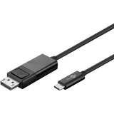 goobay 79295 cavo e adattatore video 1,2 m USB tipo-C DisplayPort Nero Nero, 1,2 m, USB tipo-C, DisplayPort, Maschio, Maschio, Dritto