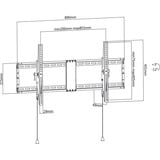 goobay Pro TILT (XL), Montaggio a parete Nero