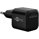 goobay Set di ricarica USB-C, PD, 65 watt, cavo tessile USB-C, Caricabatterie Nero