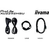 iiyama XU2292HSU-B6, Monitor LED Nero (opaco)