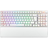 ASUS ROG Strix Scope II 96 Wireless tastiera Gaming USB + RF Wireless + Bluetooth QWERTZ Tedesco Bianco, Tastiera da gioco bianco, Con cavo e senza cavo, USB + RF Wireless + Bluetooth, Interruttore a chiave meccanica, QWERTZ, LED RGB, Bianco