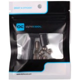 Alphacool Core Push Mounting 17mm M3/M4/UNC 6-32 Set 4x Nero/Argento