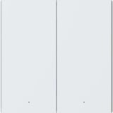 Aqara Interruttore da parete intelligente H1 - due interruttori a bilanciere senza conduttore neutro, Pulsante bianco