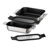 Bosch HEZ9FF030, Set di padelle accaio/Nero