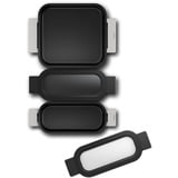 Bosch HEZ9FF030 accessorio e componente per forno Set da forno Acciaio inox, Set di padelle accaio/Nero, Set da forno, Bosch, Forno, Acciaio inox, 3 pz
