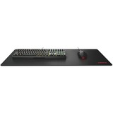 CHERRY MP 2000 Tappetino per mouse per gioco da computer Nero Nero, Nero, Monocromatico, Barra appoggiaferro antiscivolo, Tappetino per mouse per gioco da computer