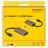 DeLOCK 63200 cavo e adattatore video 0,2 m Mini DisplayPort HDMI tipo A (Standard) Grigio Nero/grigio, 0,2 m, Mini DisplayPort, HDMI tipo A (Standard), Maschio, Femmina, Dritto