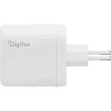 Digitus Caricatore USB GaN 100W, 2x USB-C, 1x USB-A, Caricabatterie 