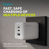 Digitus Caricatore USB GaN 100W, 2x USB-C, 1x USB-A, Caricabatterie 
