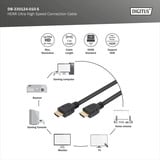 Digitus Cavo di collegamento HDMI Ultra High Speed, con Ethernet, UHD 8K Nero